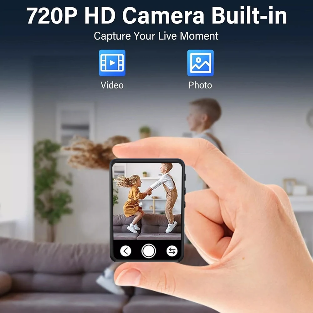 Camera MP3 MP4 Player Lossless Music Player Full Touch Screen Bluetooth5.4 MP3 Speaker Support FM Radio Recording E-Book mp4 player music player mini media player