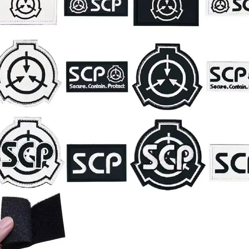 SCP Foundation Embleem Fabric Applique Embroidery Hook and Loop Patches ...