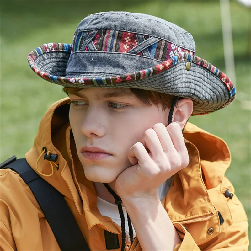 Summer Bucket Hat Outdoor Camping Cap Hiking Fishing Hats Fishing Accessories Bike Accessories Cowboy Hats Sun Caps