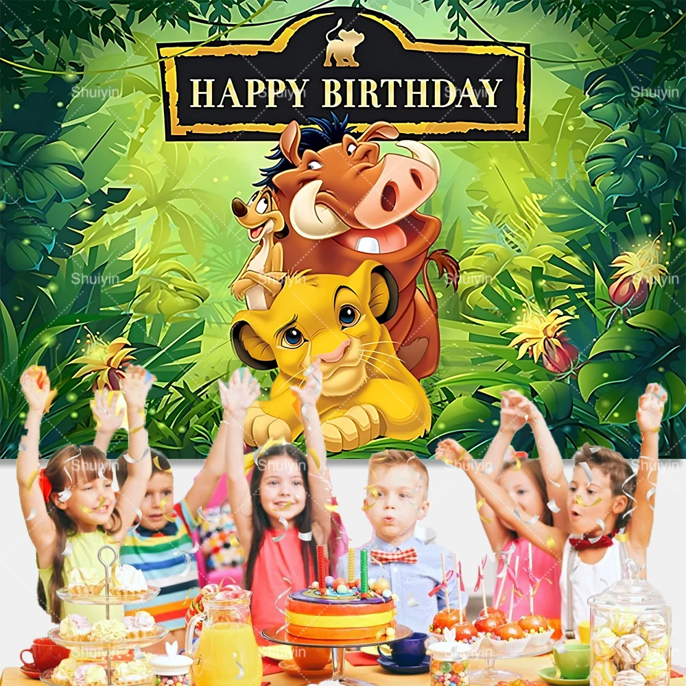 Lion King Cartoon Party Decoration Banner for Children's Birthday & Baby Baptism