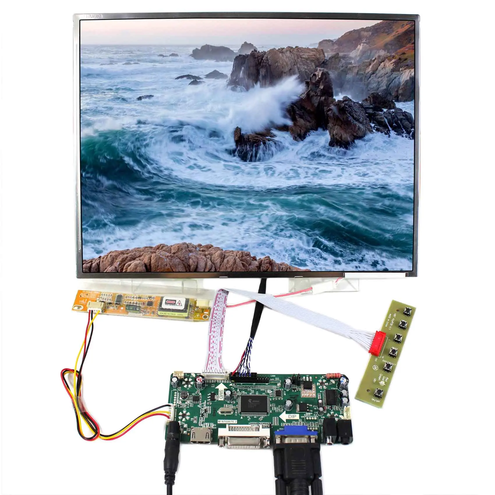

HD MI + DVI + VGA + плата драйвера аудиосигнала M.NT68676 с ЖК-экраном 14,1 дюйма LTN141XF LP141XA N141X6 1024x76 8