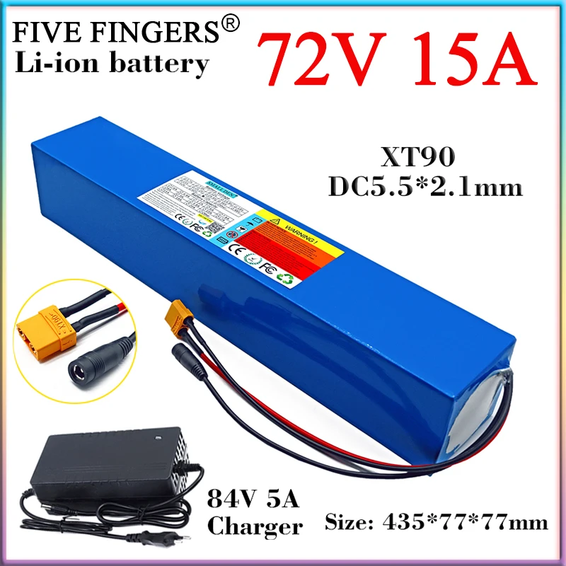 72V 15Ah 21700 Batteria Al Litio 20 S3P Celle Ricaricabili 1000W-3000W Per 84V Scooter Motor Ebike Caricabatterie Integrato 45A Bms + 5A