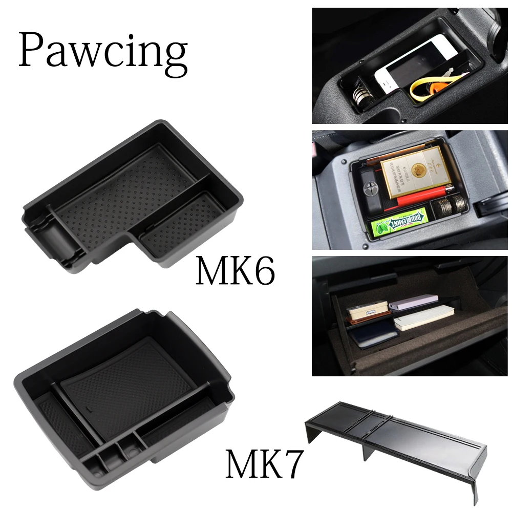 

For Golf 8 MK8 2020 MK7 2013 MK6 2009 Car Center Console Storage Box Tray Divider Organizer Box Container Holder