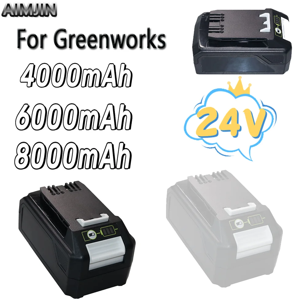 

100% Brand New 24V 4000mAh/6000mAh/8000mAh For Greenworks Lithium Ion Battery The Original Product Is