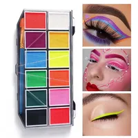 Palette de peinture pour le visage et le corps, 12 couleurs, soluble dans l'eau, maquillage pour enfants et adultes, pour scène, Halloween, Cosplay, fournitures d'art pour fête 3