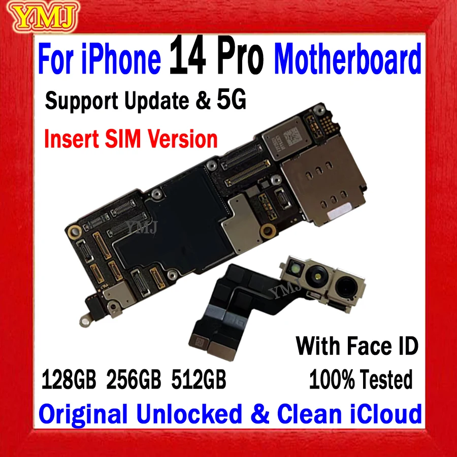 

100% протестированная хорошо работающая материнская плата для IPhone 14 Pro, оригинальная разблокированная материнская плата чистого ICloud для IPhone 14 Pro, логическая плата