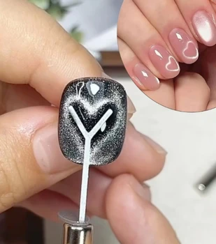 Heart Cat Eye Nail Magnet 1
