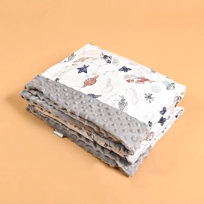 Skin Friendly Pure Cotton Baby Bag Wrapped in Baby Bean Blanket Air Conditioned Nap Blanket Temperature Controlled Double Sided