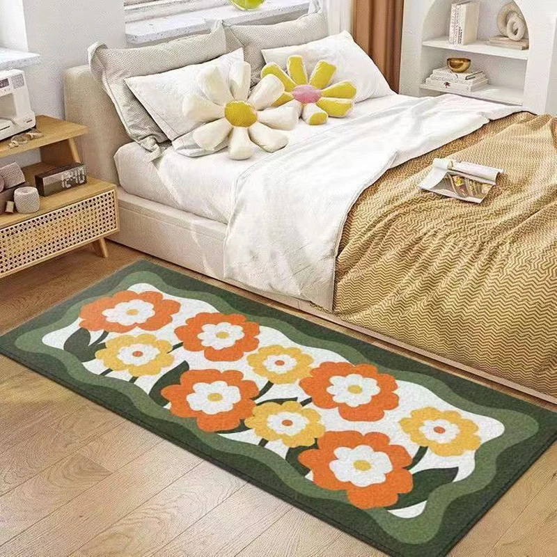 thumbnail image 1 of Alfombra nórdica para mesita de noche, alfombra larga con diseño geométrico de arcoíris, alfombra antideslizante para sala de estar, alfombras a rayas para dormitorio, 1 of 5