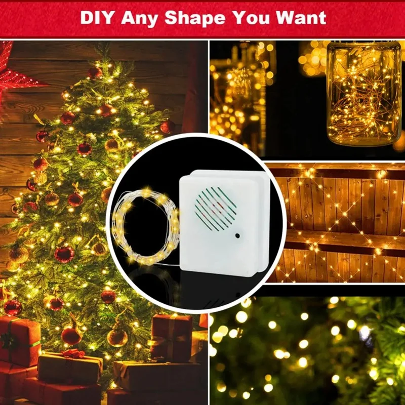DIY Christmas Sound Sensor LED String Decorative Lights Christmas Music Speaker For Party Xmas Tree Deco christmas decorations