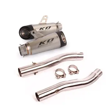 51MM Exhaust Pipe For Kawasaki Z1000 2003-2006 Motorcycle Escape Mid Link Pipe Muffler Tube Left & Right Side Without DB Killer