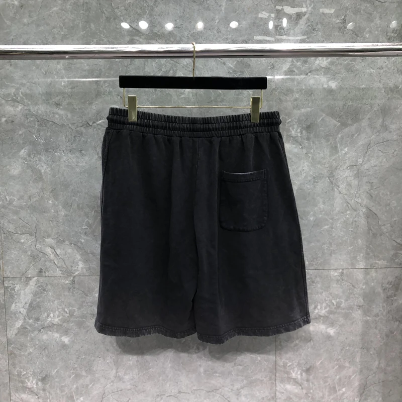 Men's Shorts Summer New Essentials Washed Heavyweight 380GSM Cotton Solid Color Hip Hop Loose Oversize High Quality Shorts Male