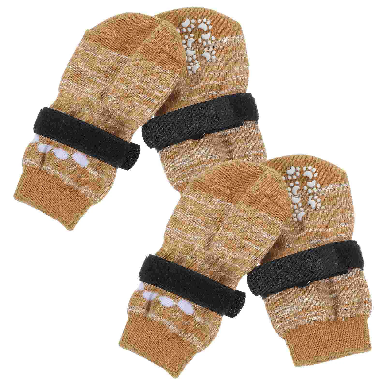 

4 Pcs Pet Dog Socks Compact Breathable Cotton Paw Puppy Supplies Replaceable Accessories