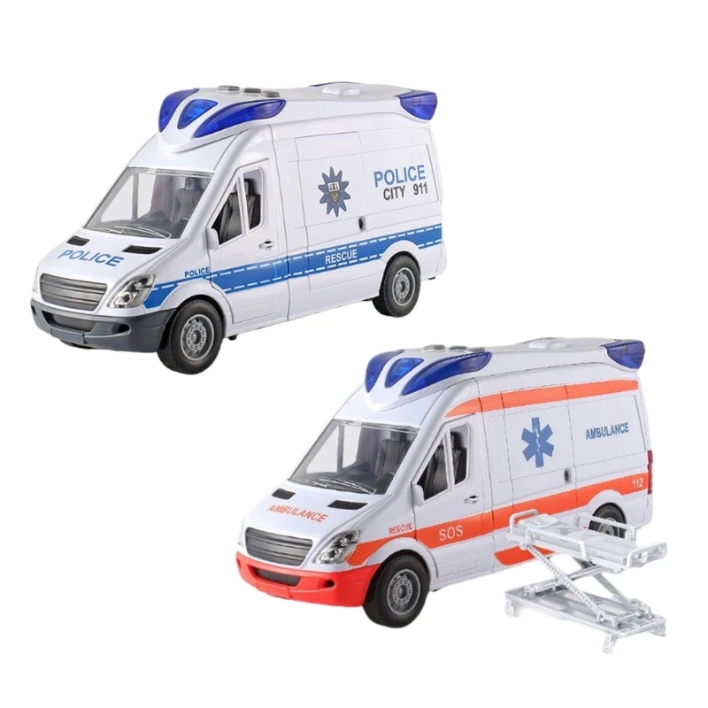 

Ambulance Friction Realistic Lights for Car Exciting Realistic Theme for Toddlers Baby Toy Kids