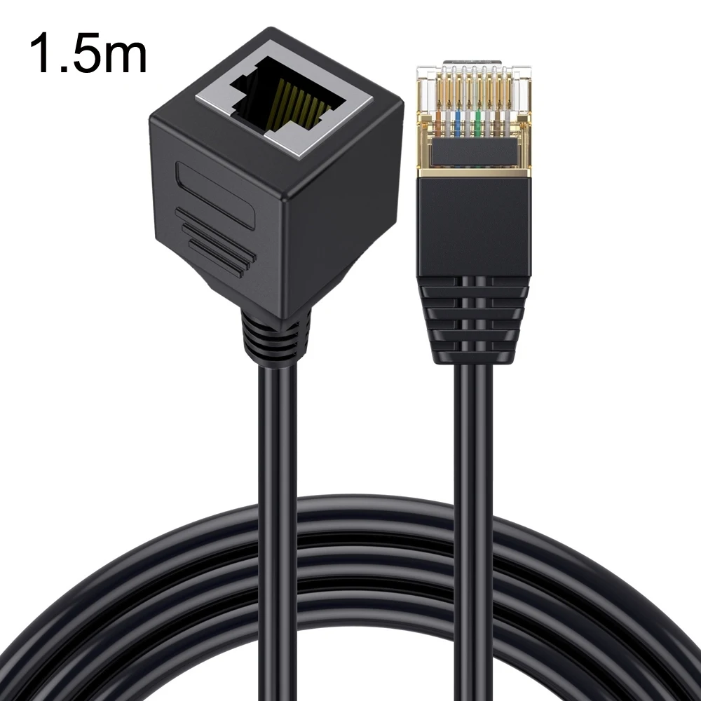 

Кабель-удлинитель с прямой головкой 1,5 м, 1 м, 0,6 м, 0,3 м, Cat 8 10G, передача RJ45, штекер-гнездо, компьютерный сетевой кабель