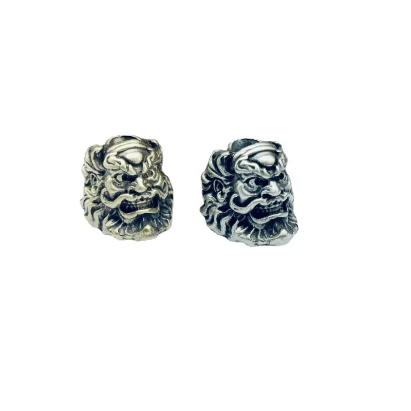 

Chinese Taoist Immortal Zhongkui Knife Bead DIY Paracord Bracelet Charms Accessories Brass EDC Outdoor Equipment Lanyard Pendant