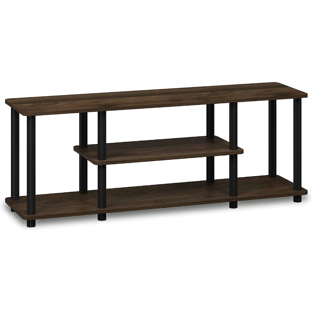 Turn-S-Tube Wide TV Entertainment Center, Espresso/Black, Tv Cabinet Living Room Furniture