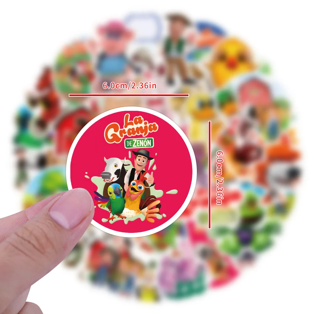 La Granja de Zen&oacute;n Stickers Cartoon Graffiti 10/50PCS Scrapbook Luggage Laptop Guitar Phone Cup Decals Funny Kids Toys