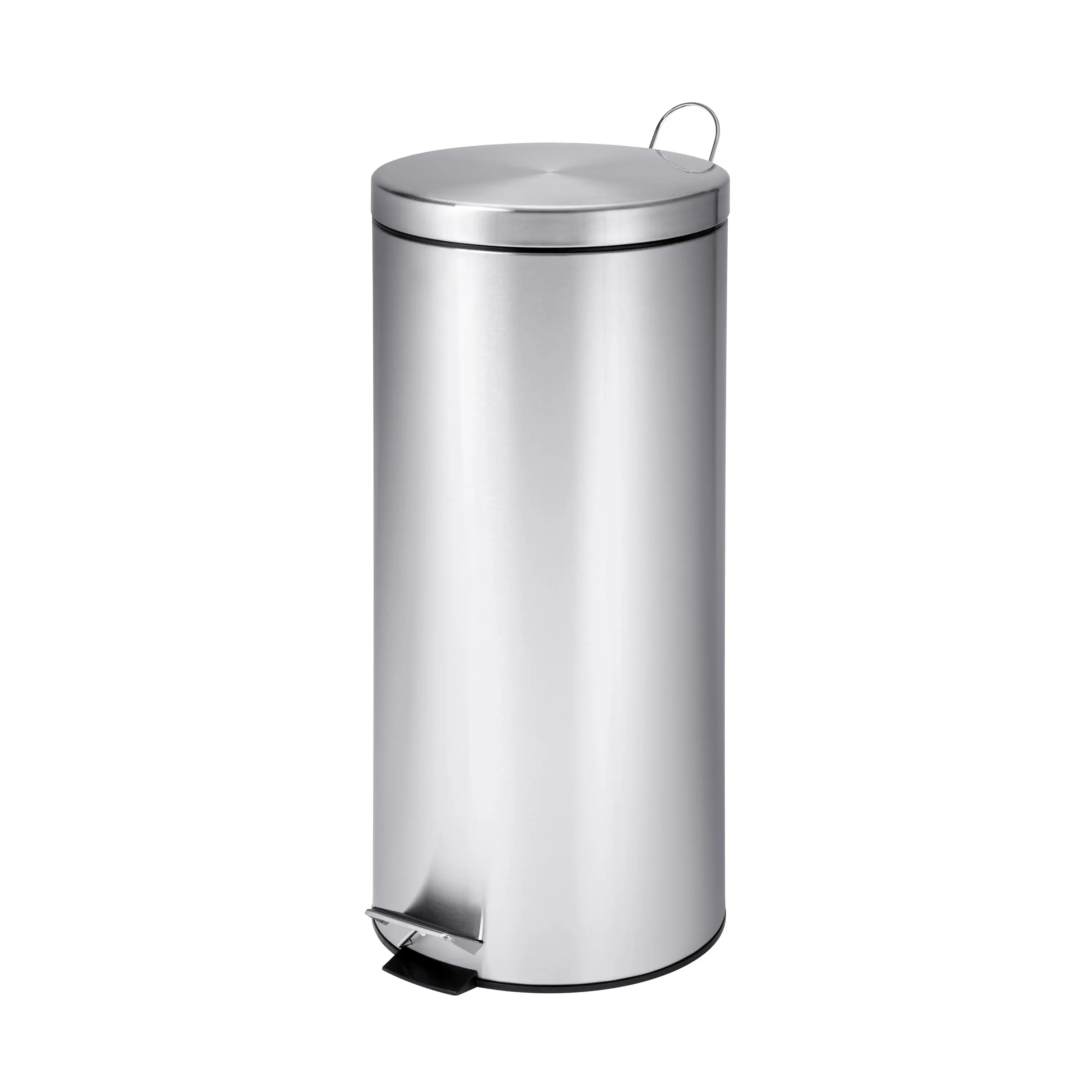 

Honey-Can-Do 8 Gallon Round Stainless Steel Kitchen Step Trash Can, Silver