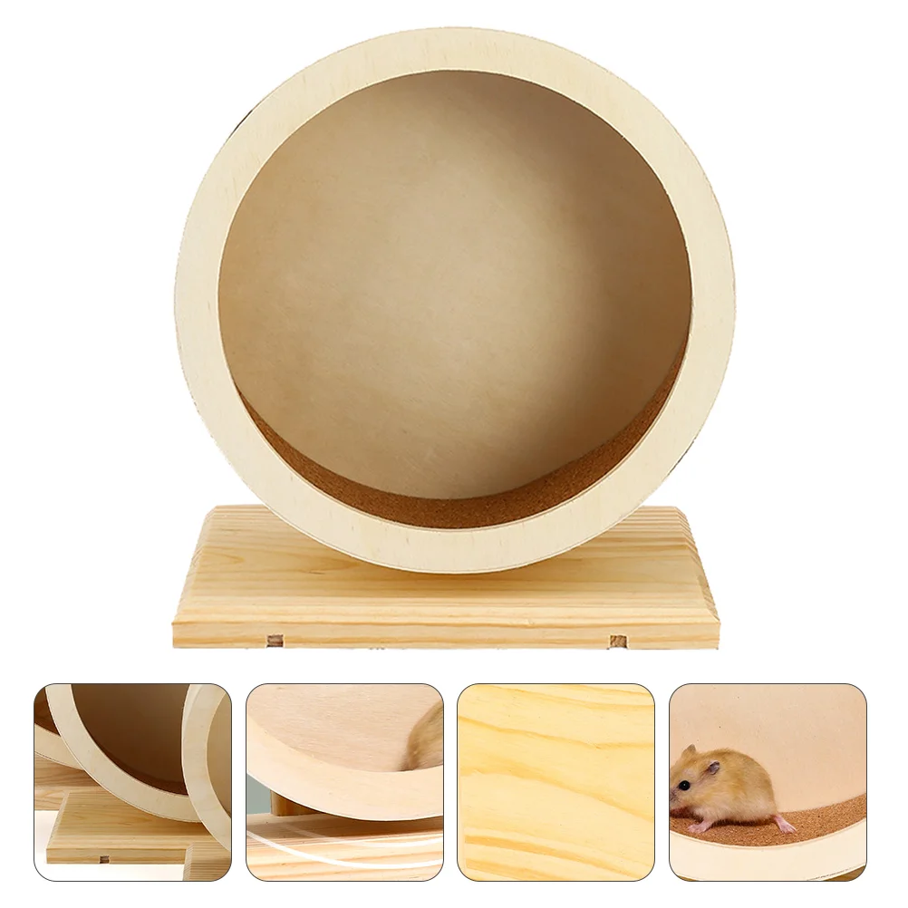 

Guinea Wheel Wooden Silent Running Small Animal Exercise Wheels Hamster Mute Toy