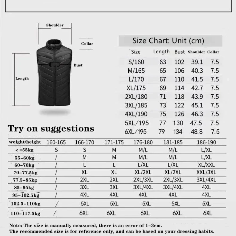 9-zone heated vest, electric heated jacket, men's and women's sportswear, heated jacket, graphene thermal jacket, outdoor jacket