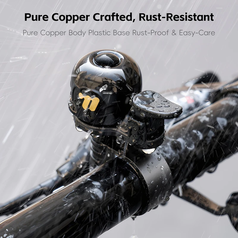 WEST BIKING Pure Copper Bicycle Bell High Decibel Super Loud Mountain Road Bike Warning Horn Balanced Cycling Tintin