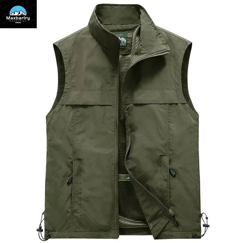 Men's Lightweight Outdoor Vest Work Hiking Fishing Photo Travel Vest For Gym Jogging Running Sports Sleeveless Mesh Waistcoat lixada открытый рыболовный жилет без рукавов mesh fishing jacket