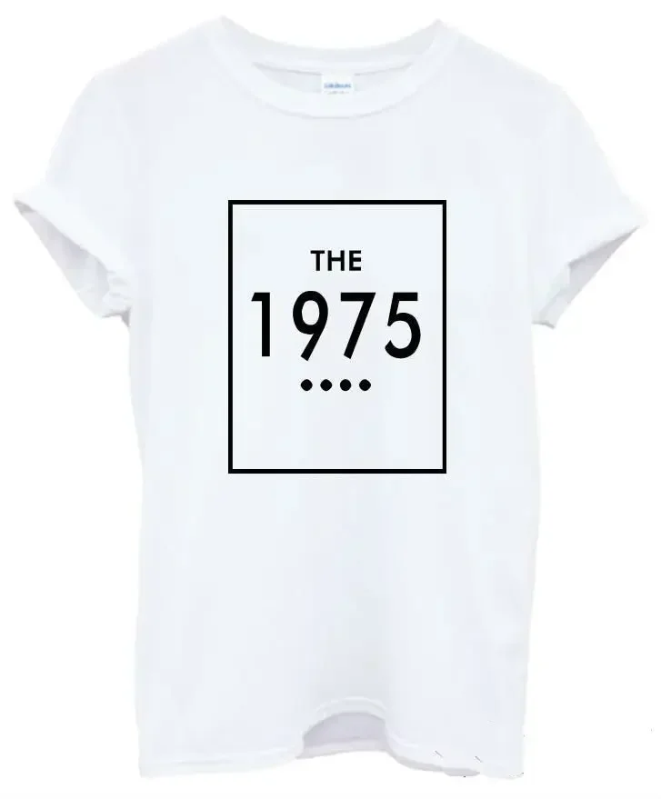 

2024 New Women Tshirt THE 1975 Letters Print Cotton Casual Shirt For Lady White Black Top Tee harajuku tshirt Summer y2k Tops