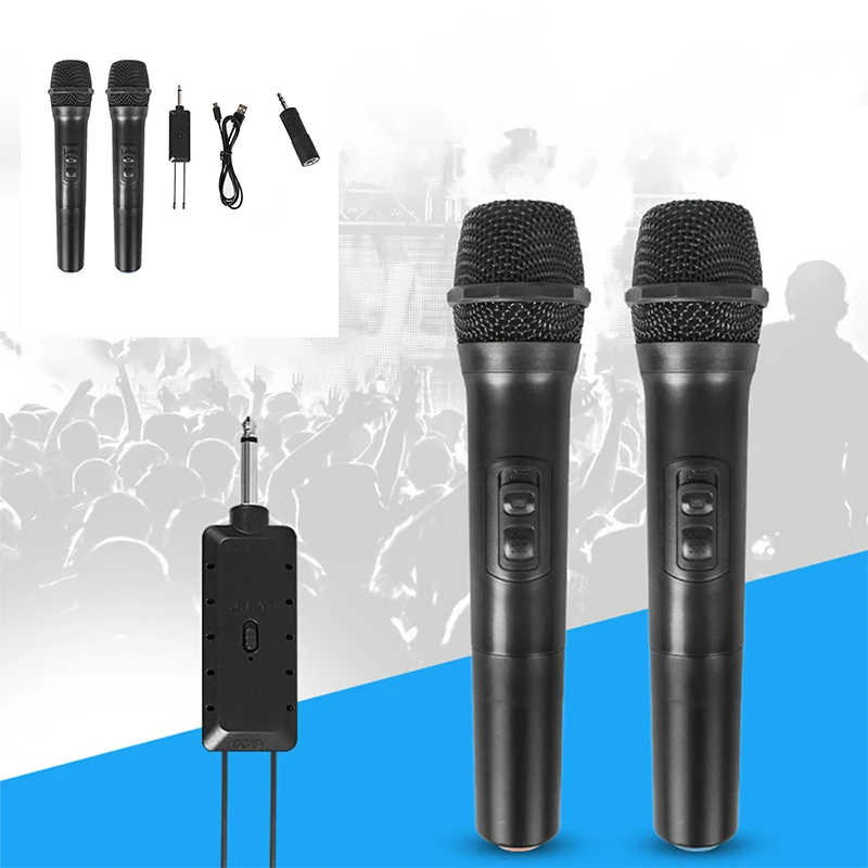 2 Pcs Portable Wireless Microphone for Party Karaoke Home KTV Handheld Microphone Professional microphone wireless microphone