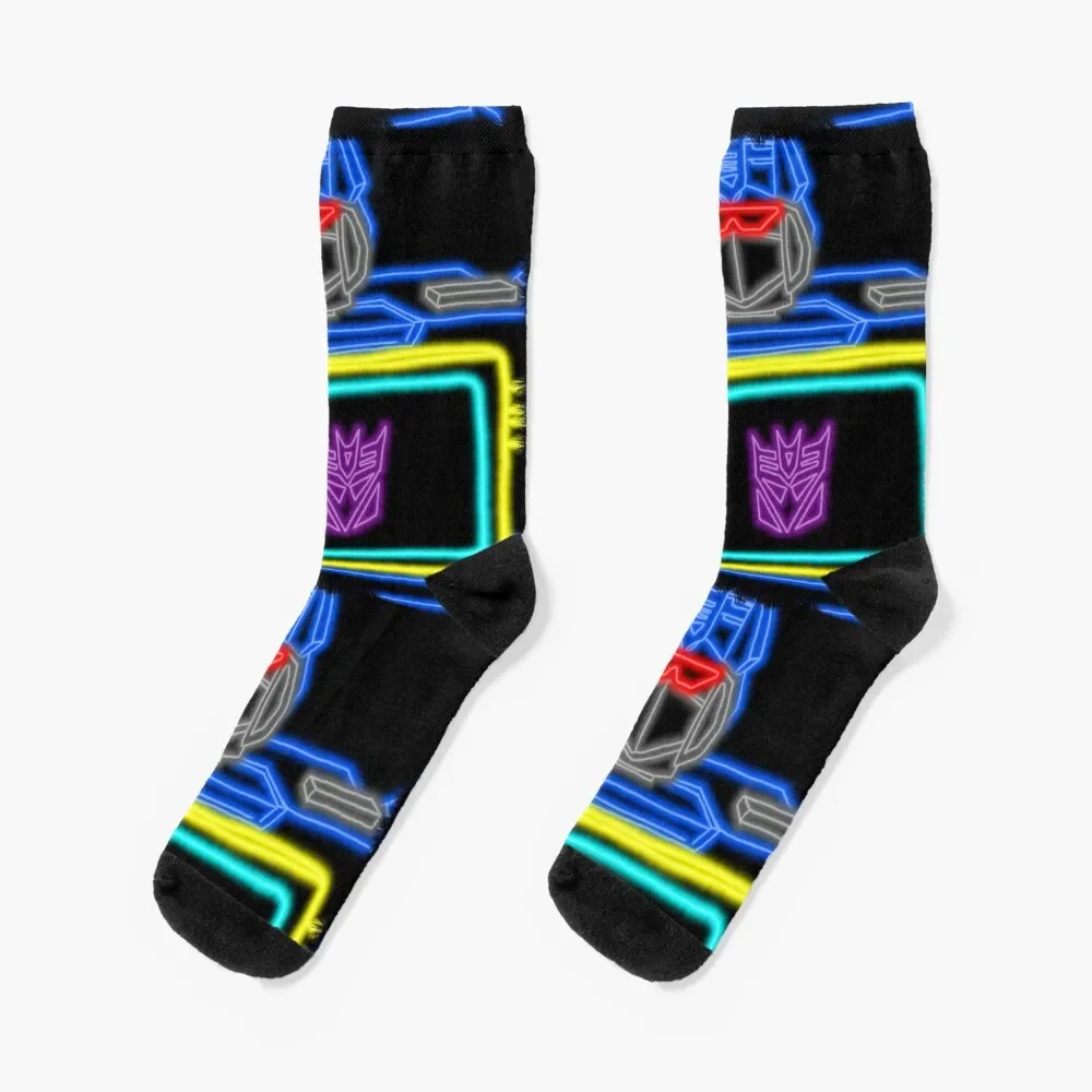 

sound wave neon Socks Run happy retro Climbing Socks Man Women's