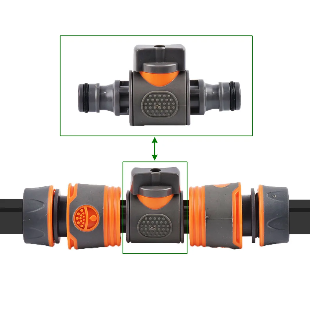1/2" 3/4" 1" Garden Hose On/Off Valve Quick Connector Male and Female Tap Adapter Y-Joint Kit For Garden Hose Sprinkler 1Pc 2