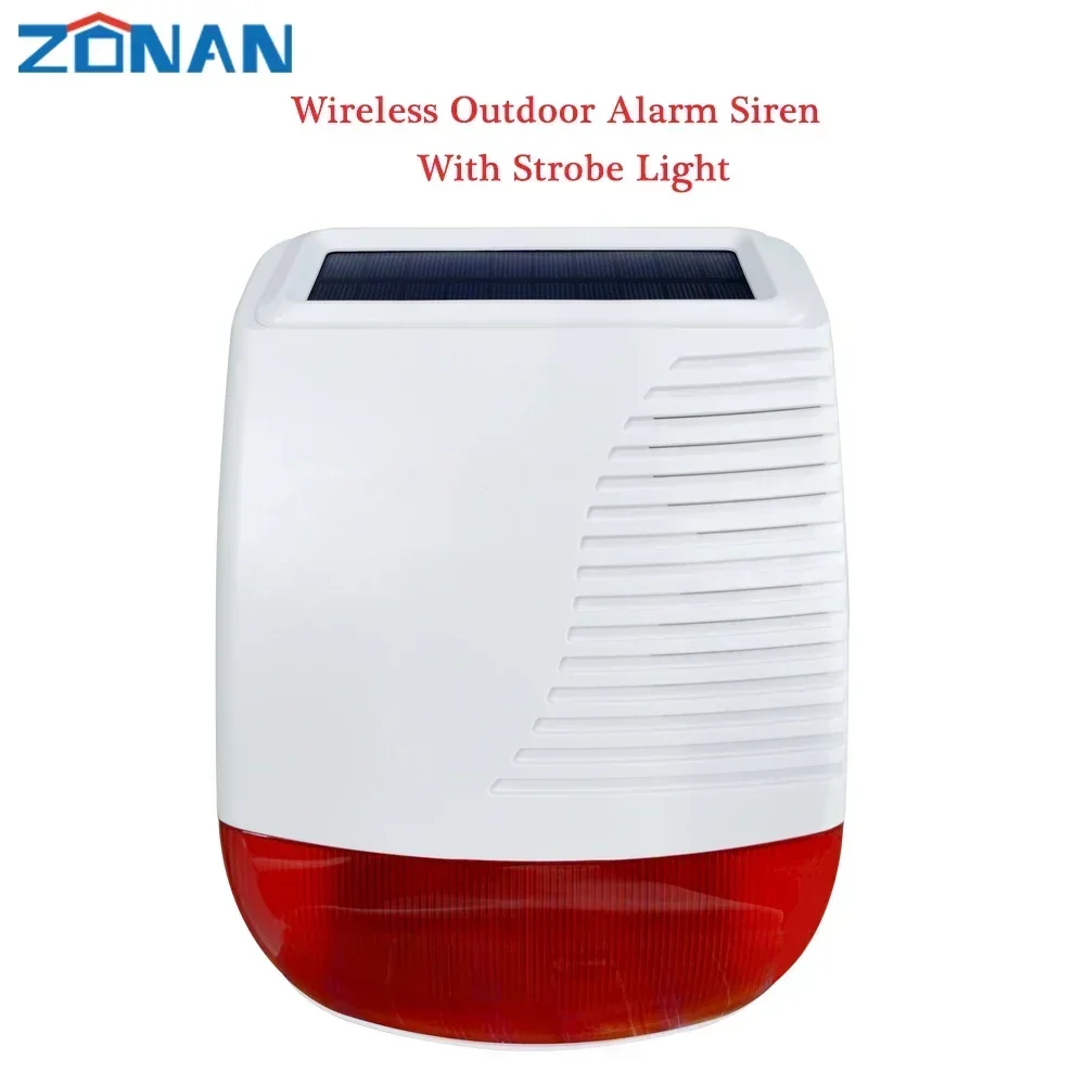 

TUGARD Wireless Outdoor Solar Strobe Siren 433MHz Waterproof High Decibel Siren With Light Flash For Home Burglar Alarm System