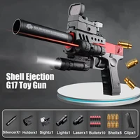 Shell Ejection G17 Soft Bullet Toy Gun Desert Eagle Airsoft Pistol Foam Launcher for Kids Boys Gift CS Shooting Games Weapons 1