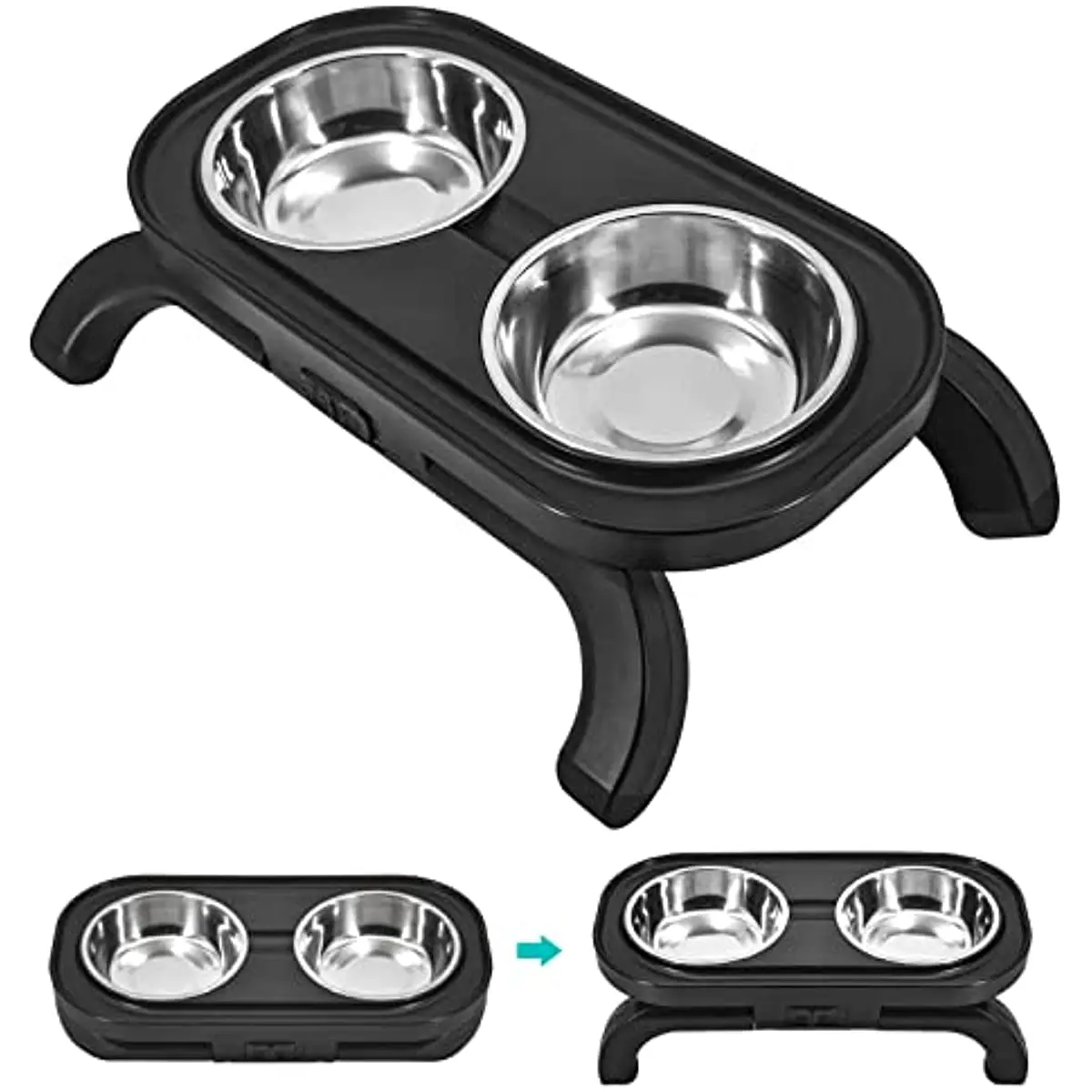 

AMOBOX Elevated Cat Bowls for Food and Water Raised Cat Food Bowl,Cat Bowl No-Spill Cat Dishes Ant Proof Cat Bowl Kitten Bowls