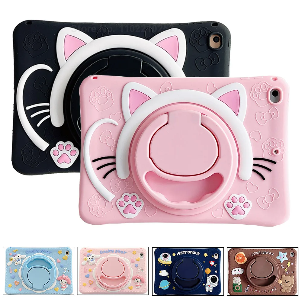 Case For Samsung Galaxy Tab A9 Plus A8 10.5 SM-X200 X205 A 8 A7 10.4 S6 Lite P610 T220 360 Rotating Kids Tablet Stand Cover