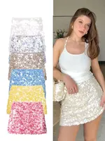 Trending Mini Skirt: Sequined A‑Line High Waist Y2K Vibe