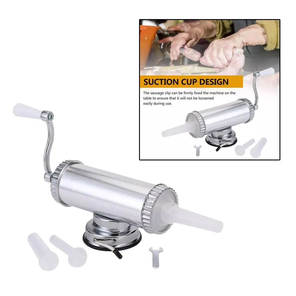 Kitchen Sausage Maker Stuffing with Filling Nozzles Attachment Suction Base sausage stuffing machine