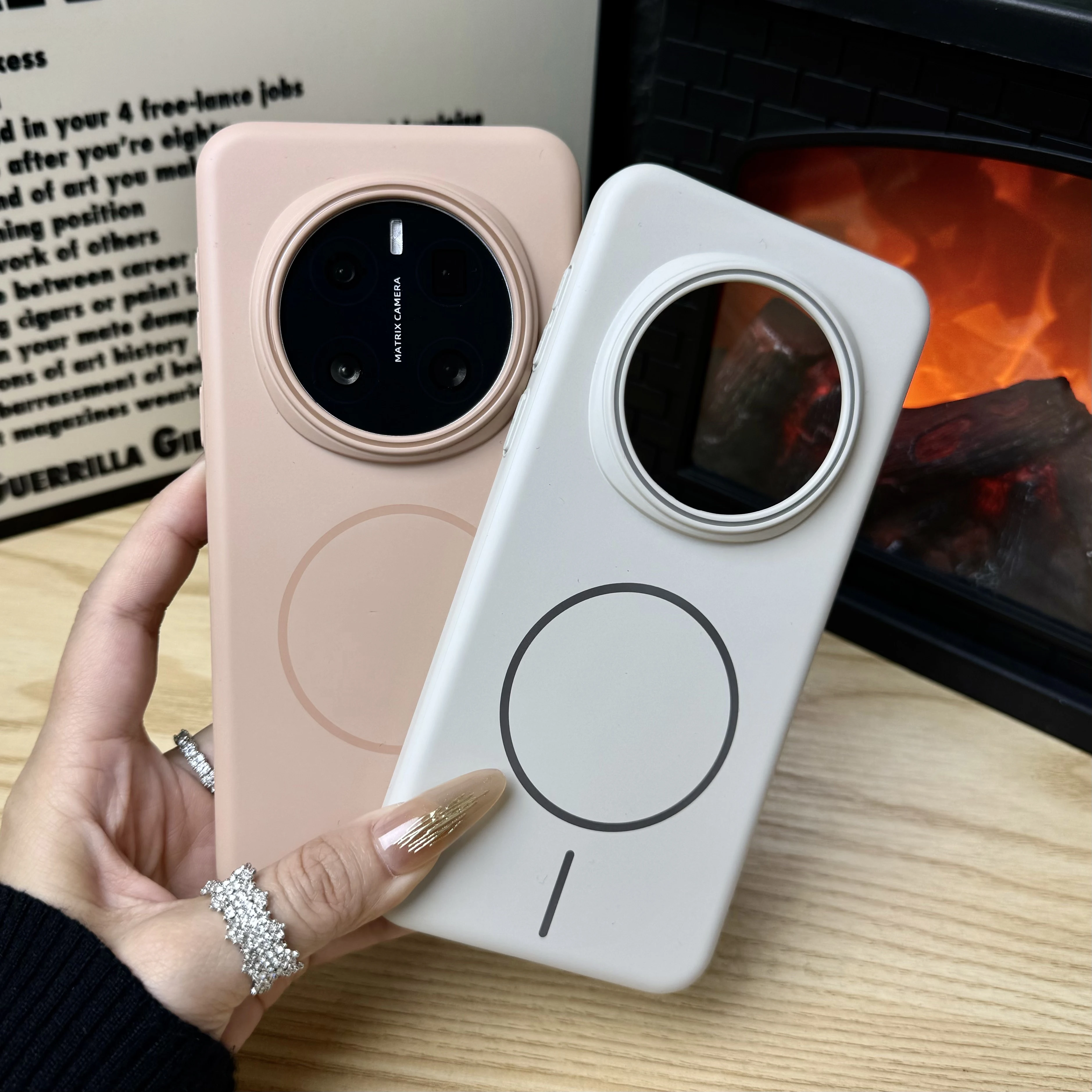 Shockproof Slim Matte Magnetic Phone Case with Hard PC Cover and Bumper Protection
