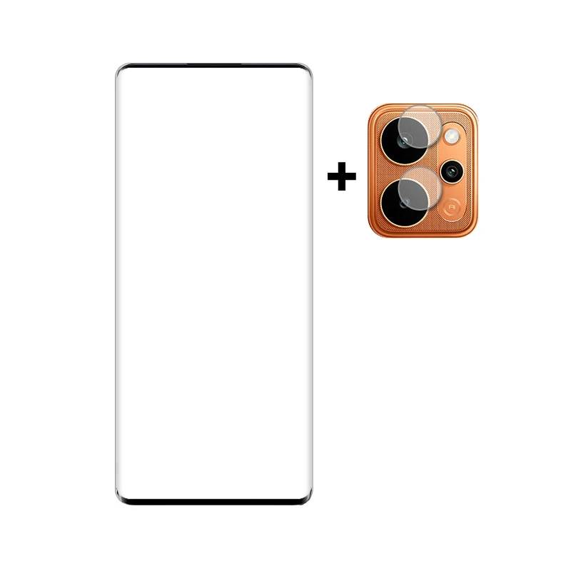 Full Cover Tempered Glass Screen Protector with Camera Lens Film