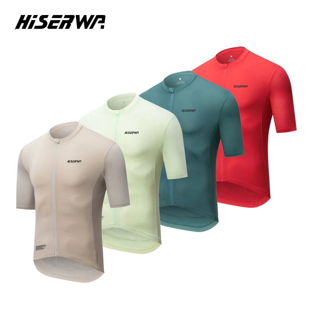 HISERWA Maillot de cyclisme d'été pour hommes à manches courtes, maillot de vélo de route et VTT respirant pour équipes professionnelles, vêtements de cyclisme - AliExpress 18