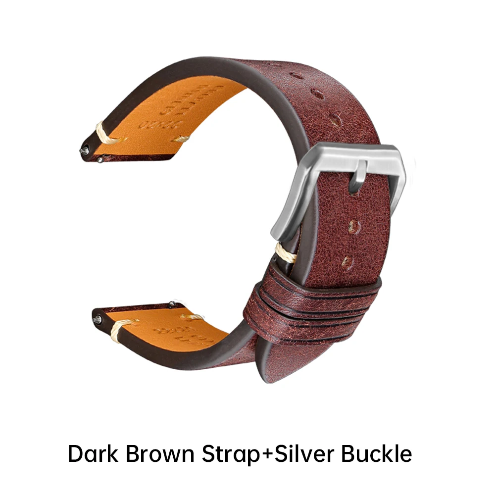 Premium Full Grain Leather Watch Strap with Quick Release