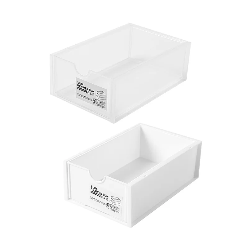 Transparent Plastic Storage Box Drawer Type Can Sort Out Desktop Debris Assembly Pencil Case Can Stack Cosmetics Lip