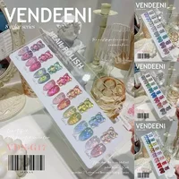8 Colors/set  Glitter Chips Diamond Gel Nail Polish Sparkling Nail Art Gel Varnish with Reflective Effect UV Nail Gel Lacquer 1