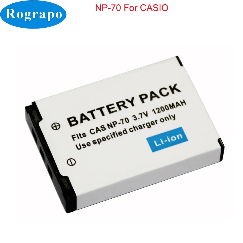 New 1200Mah Li-Ion Np-70 Cnp-70 Np70 Batterie Per Foto/Videocamera Per Casio Exilim Ex-Ex-S1 Ex-Z4U Ex-Z5 Ex-S500Eo Ex-Z77Be Ex-S100We