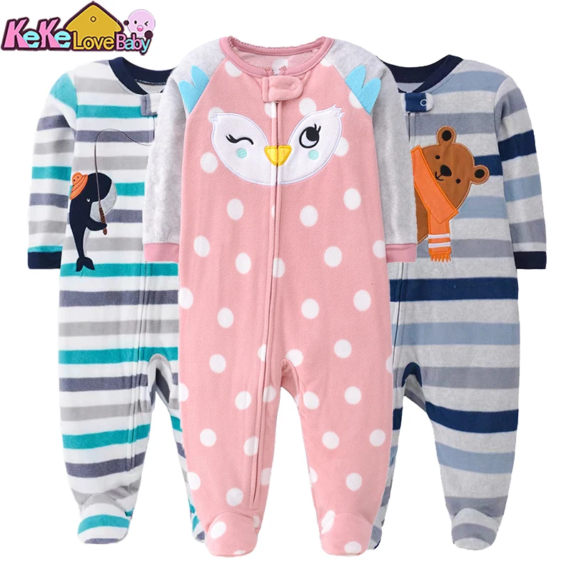Spring Baby Rompers Girl Boy Clothes Zipper Fleece Autumn Warm Newborn Infants Pajamas Outfit Animal Cartoon Jumpsuit Clothing baby clothes