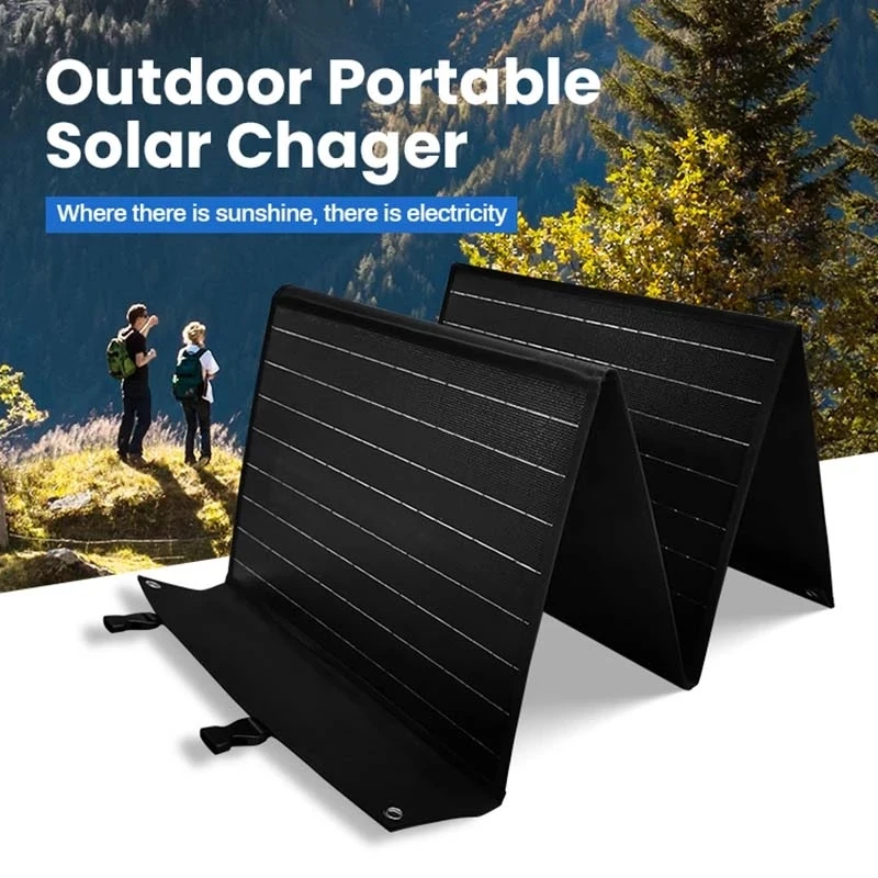 100W Solar Panel Kit Complete Camping Foldable Solar Power Station 18V