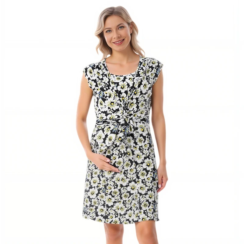 Breastfeeding Dress for Postpartum Women Sleeveless Maternity Clothes Beach Knee-Length Pregnant Women Dress Wear Summer 20 S8c414e1b8ccf400ea74246ef6025a945z