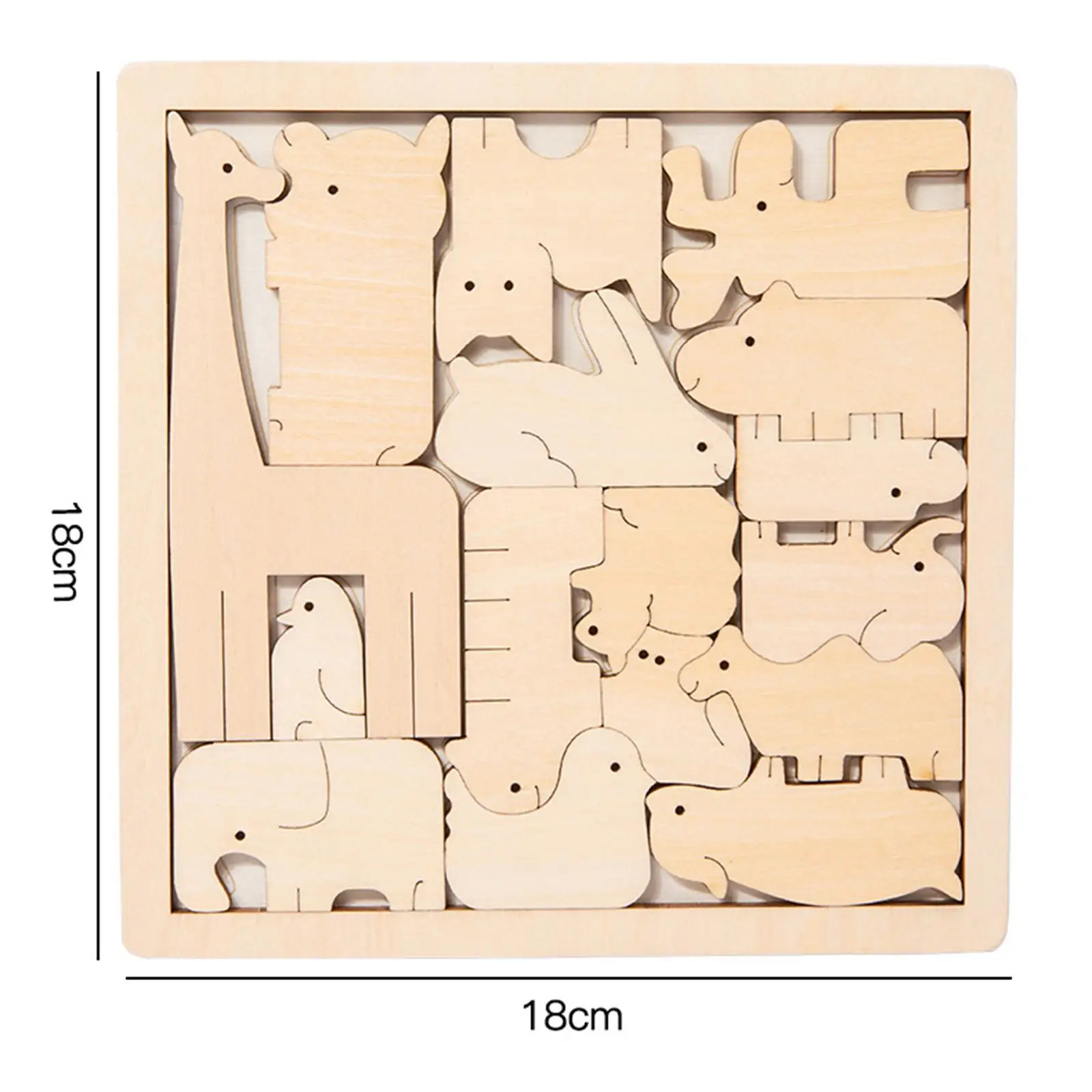 

Wooden Jigsaw Puzzles Children Early Education Learning Toys Animal Cognition for 1 2 3 Year Old Girls Boys Baby Birthday Gifts