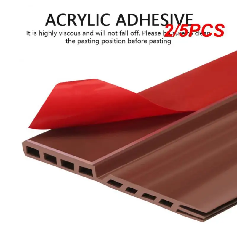 2/5PCS Adjustable Door Bottom Sealing Strip Durable Weather Strip Draft Stopper Sound Proof Noise Anti-cold One Side