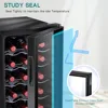 18 Bottle Compressor Wine Cooler Refrigerator,Small Freestanding Wine Fridge,40-66F Digital Temperature Control Glass Door 5
